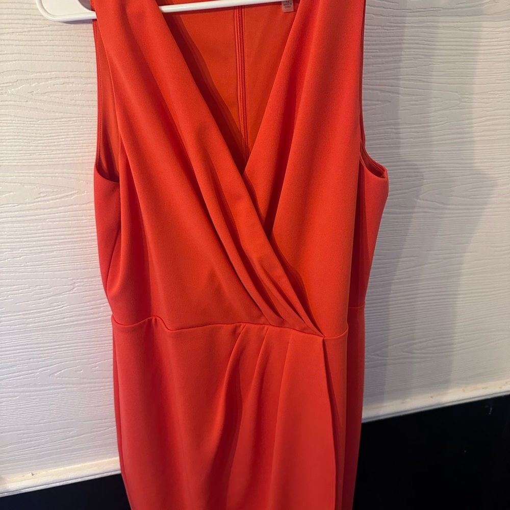 Anne Klein Sleeveless Orange Dress